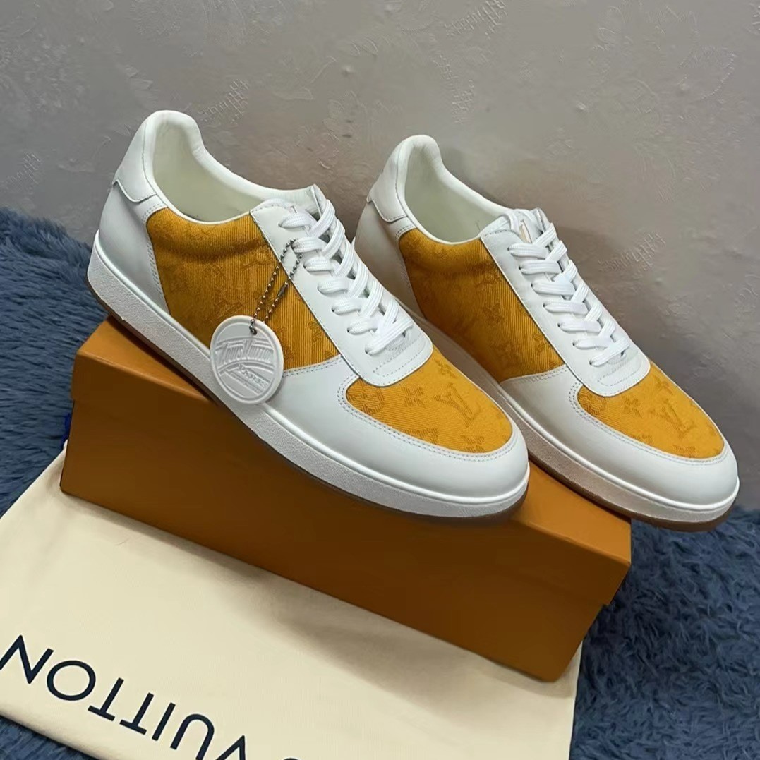 L0vis Vvtt0n Rivoli Sneaker Monogram Metallic Canvas Yellow/White For Men LV