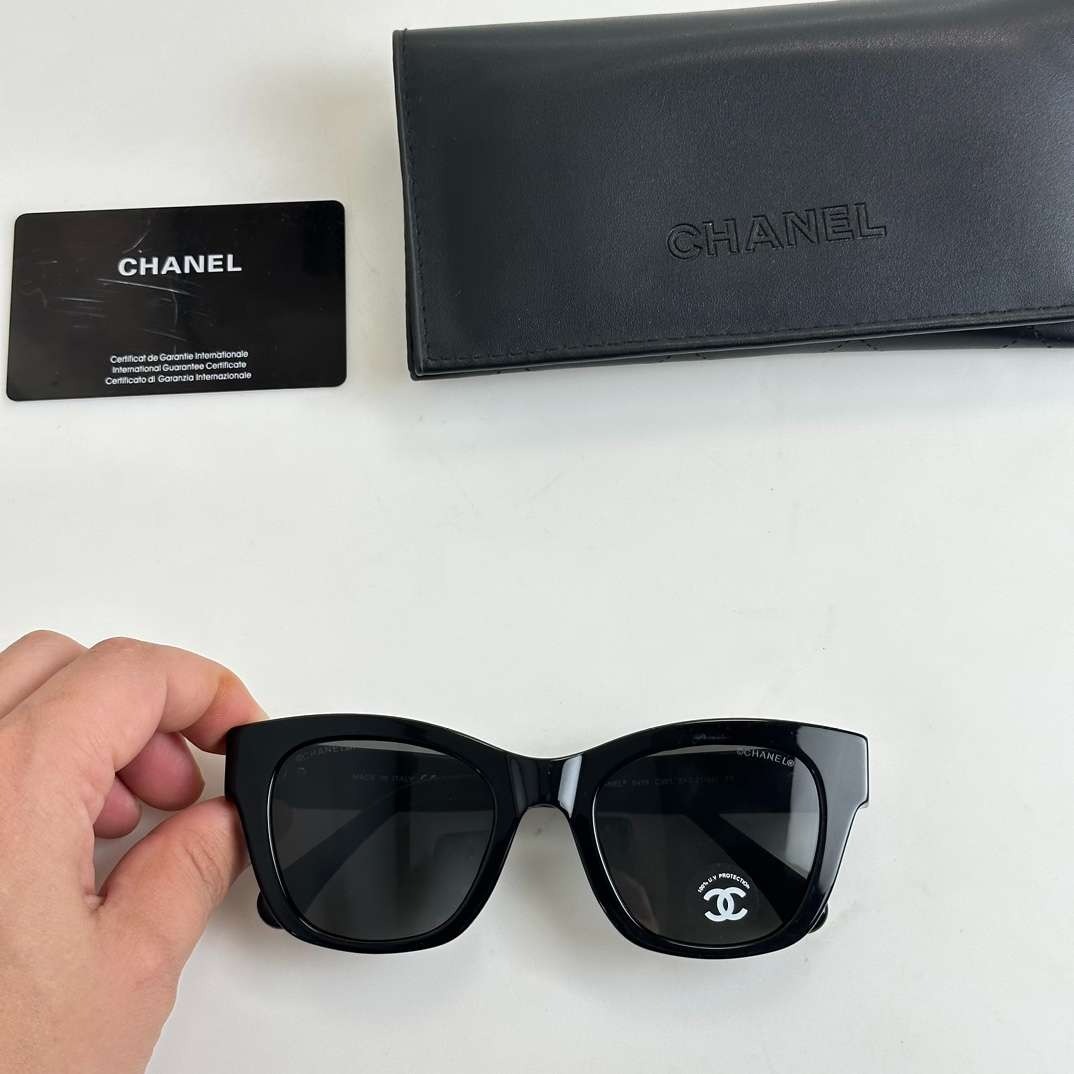 Ch**el Square Sunglasses Black For Women