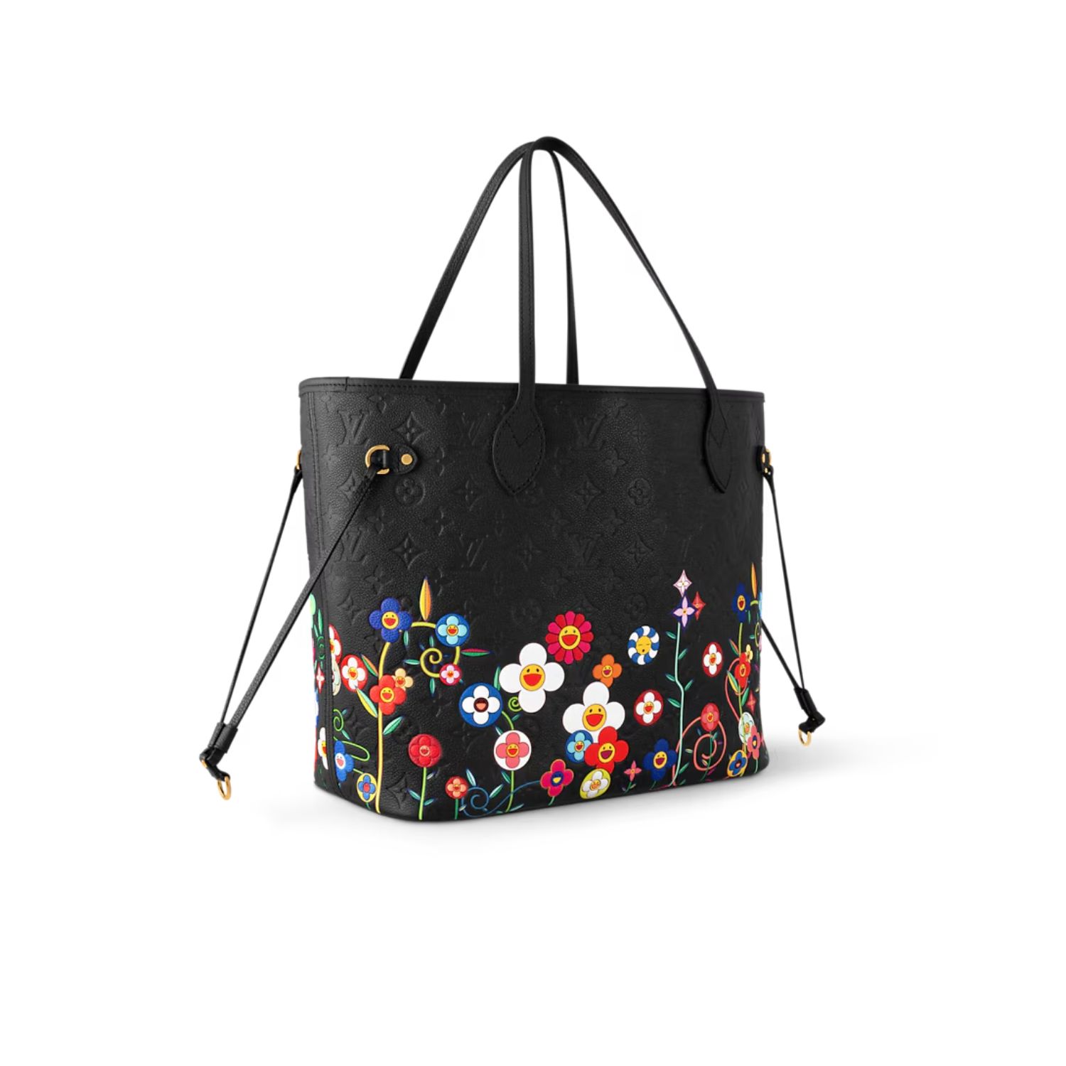 L0vis Vvtt0n LV x TM Neverfull MM Handbag Black For Women 12.2in/31cm M13675