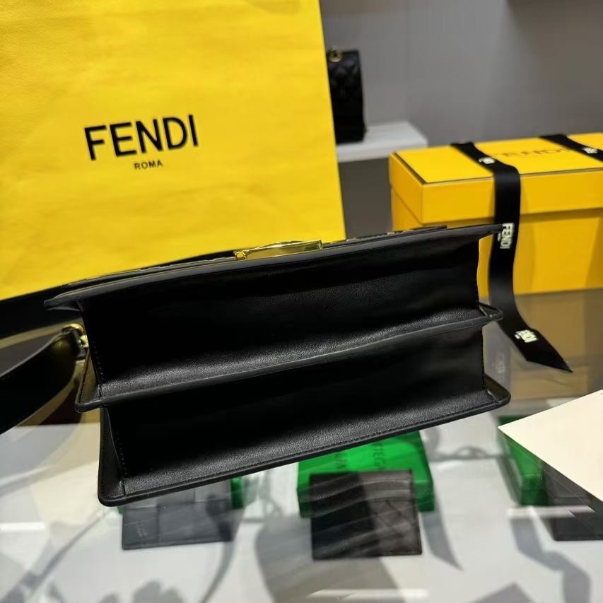 F**di Shoulder Bag Kan U Brown For Women 9.8in/25cm