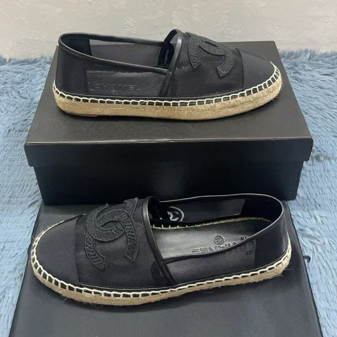 Ch**el Espadrilles Black For Women, Women’s Shoes G29762