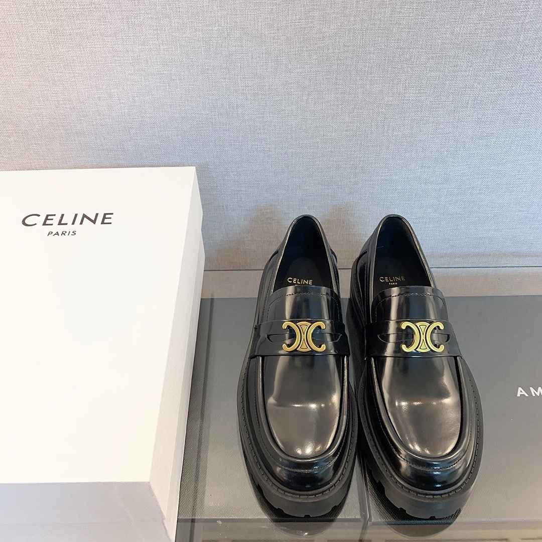 Ce1i*e Bulky Penny Chunky Loafer Black For Women