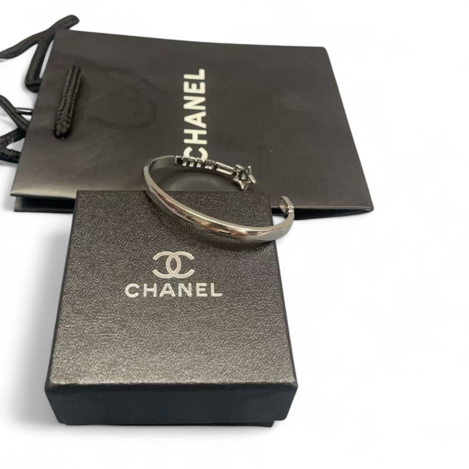 Comète Chevron Bracelet White Gold For Women