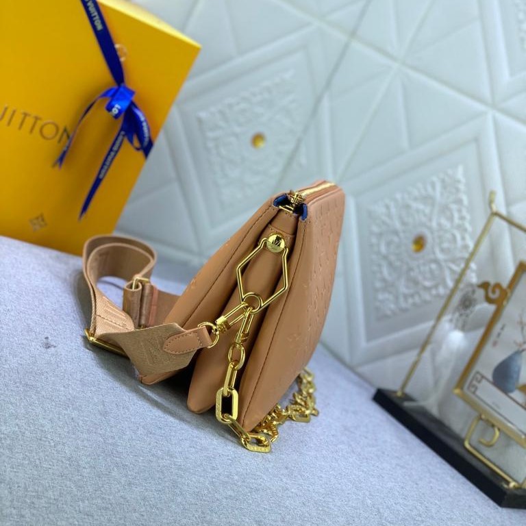 L0vis Vvtt0n Coussin PM Monogram Embossed Puffy Cream For Women, Women’s Handbags, Shoulder And Crossbody Bags 10.2in/26cm LV