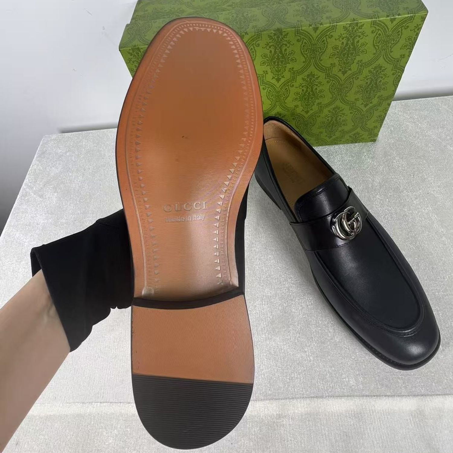 Gvc*1 Loafer With Interlocking G Black For Men