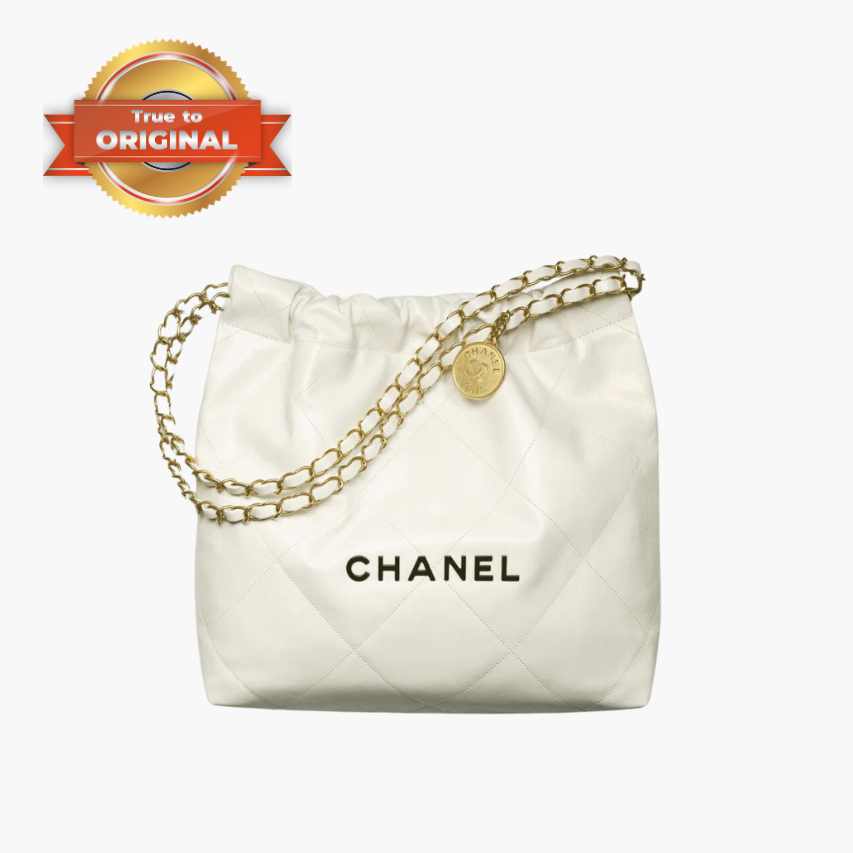 [True-to-ORIGINAL] Ch**el 22 Small Bag White For Women AS3260 B09859 10601- 14.4 Inches/ 37 Cm