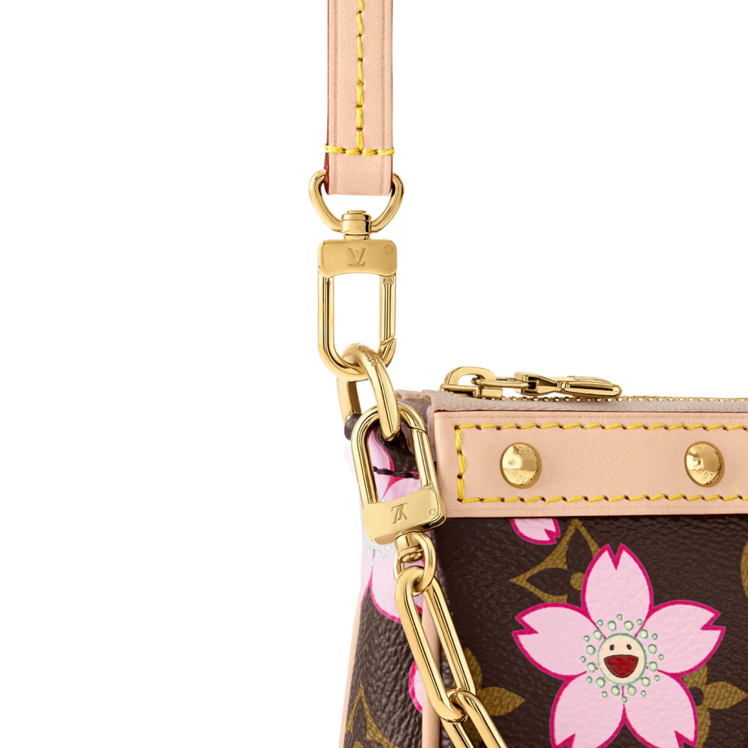 L0vis Vvtt0n LV x Murakami Pochette Accessoires Sakura Brown For Women 22cm/8.7in – M13666