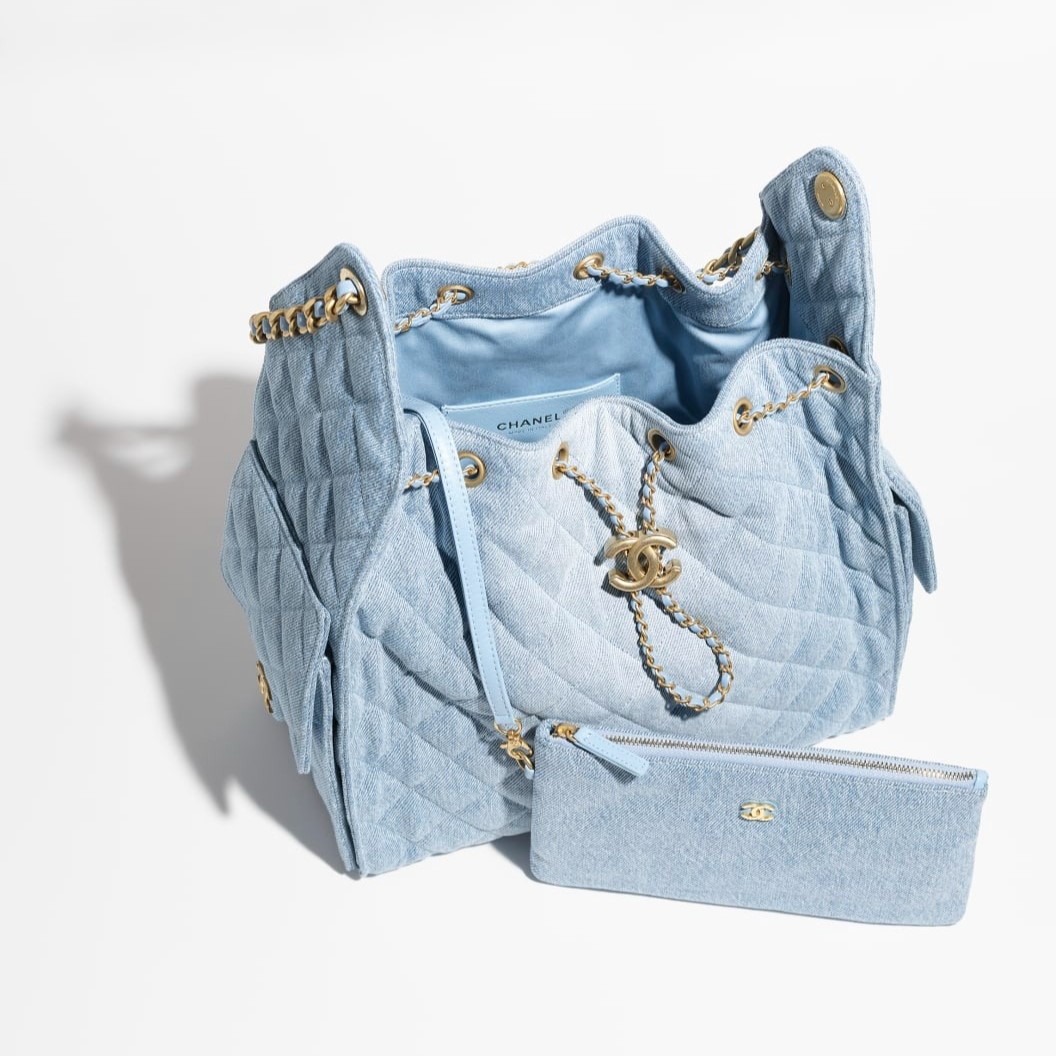 Ch**el 25 Medium Handbag Blue For Women 11.8in/30cm AS5311-B20603-U0475