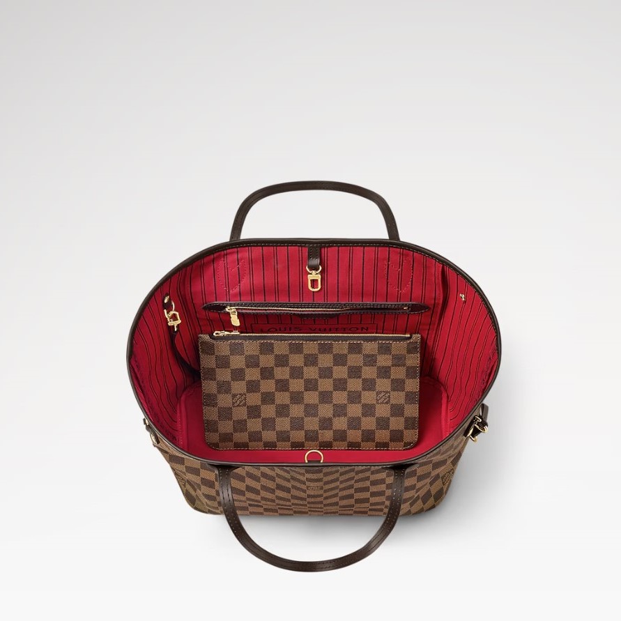 [True-to-ORIGINAL] L0vis Vvtt0n Neverfull MM Tote Bag Brown For Women‎ 12.2in/31cm LV N40599