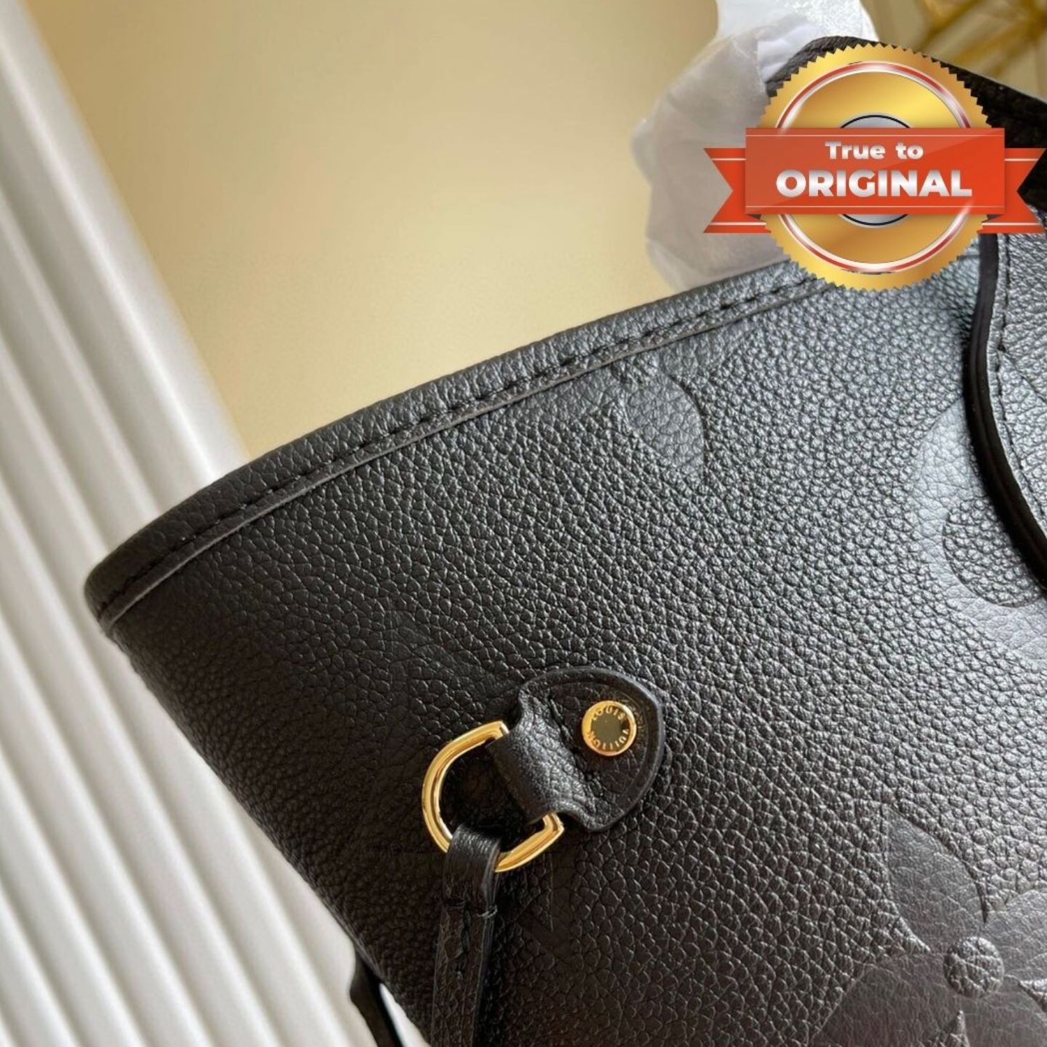 [True-to-ORIGINAL] L0vis Vvtt0n Neverfull MM Tote Bag Black For Women 12.2in/31cm M45685