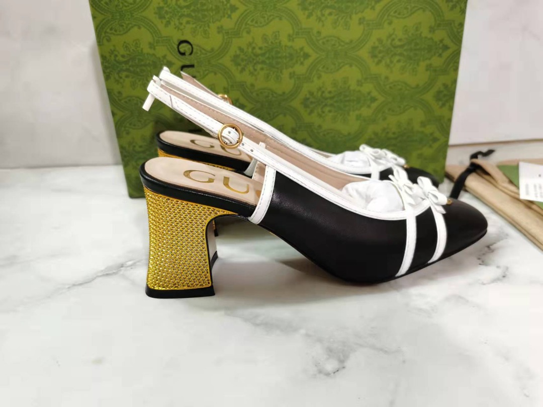 Gvc*1 Women’s Two-Tone Bow Pumps Black For Women GG