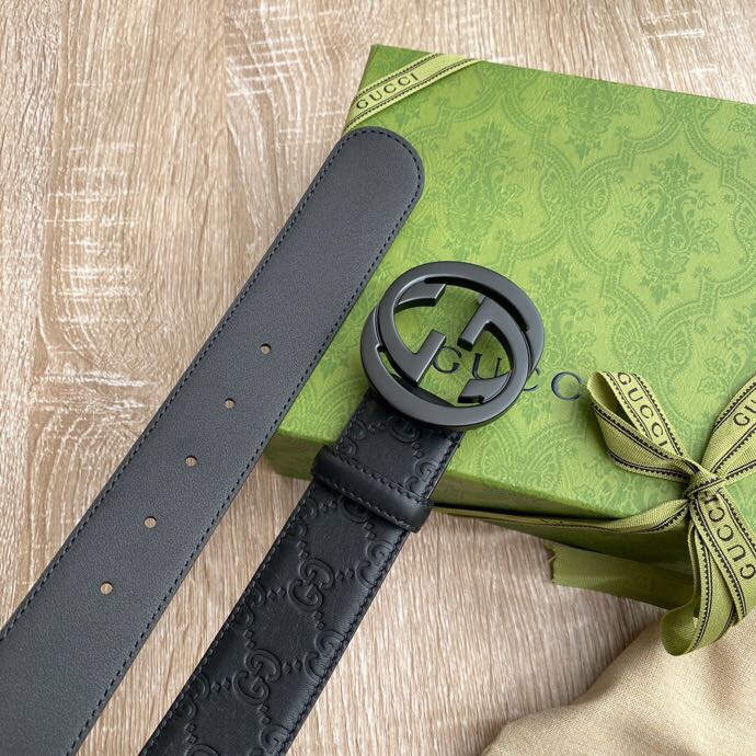 Gvc*1 Signature Belt Black GG, Women Belt 411924