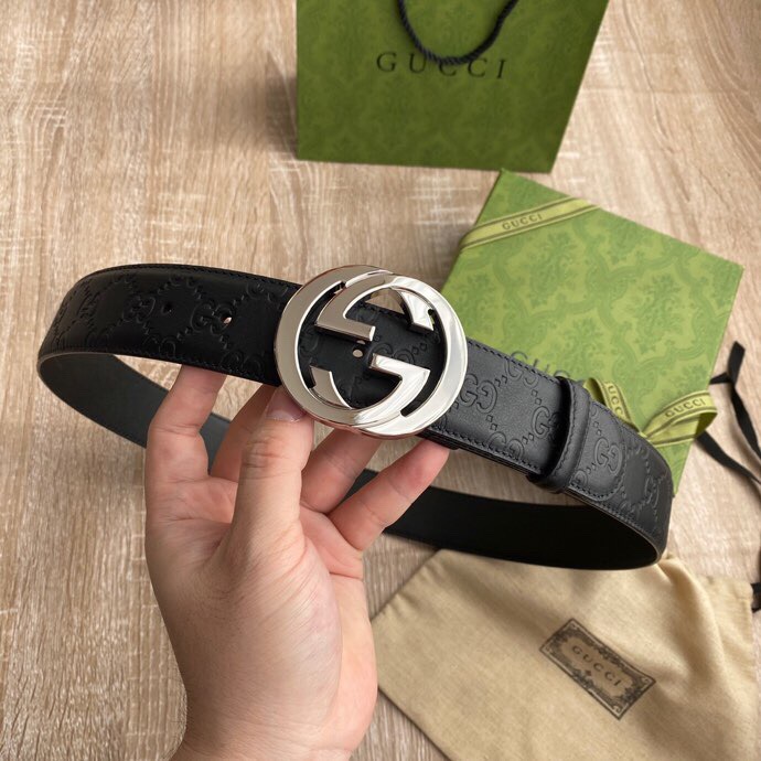 Gvc*1 Signature  Belt Black For Women, Women Belt 411924 CWC1N 1000