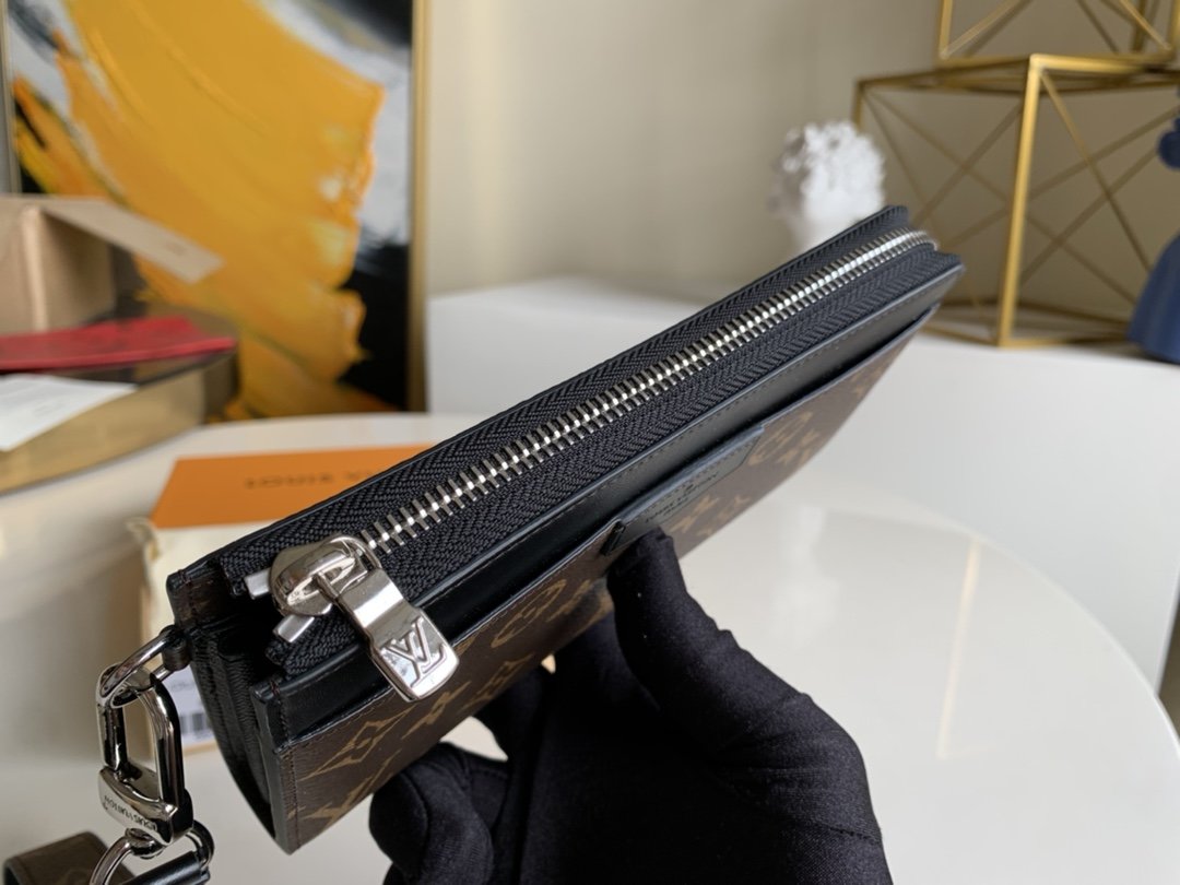 L0vis Vvtt0n Zippy Dragonne Monogram Canvas Black For Women, Women’s Wallet 7.5in/19cm LV M69407