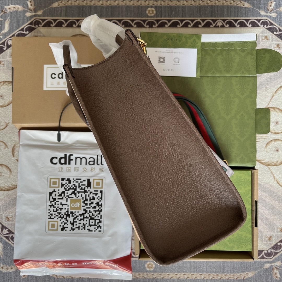 Gvc*1 Tote Bag With Jumbo Camel And Ebony Jumbo GG Canvas For Women 14.6in/37cm 678839 UKMDG 2570