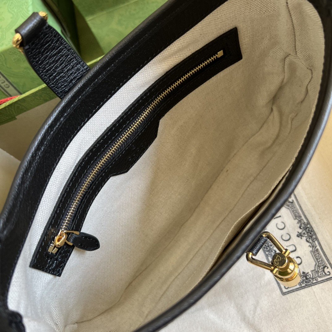 Gvc*1 Jackie 1961 Small Shoulder Bag Black And Ivory GG Denim Jacquard For Women 11in/28cm 678843 UN3AG 1294