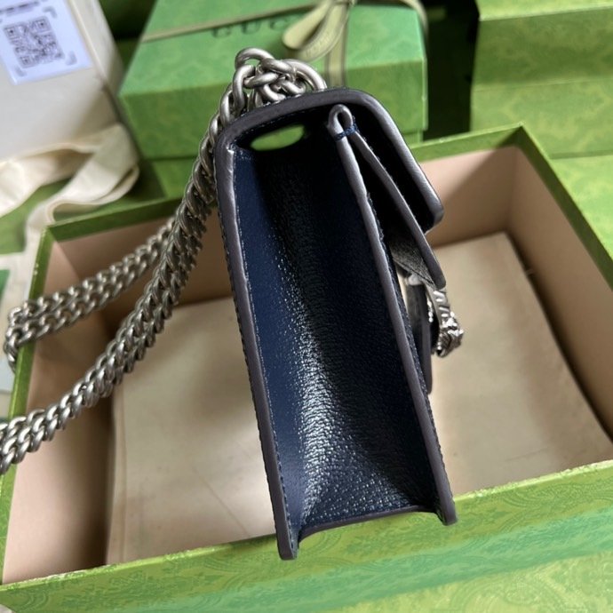 Gvc*1 Dionysus Mini Bag Beige And Blue GG Svp*me Canvas For Women 7.5in/20cm