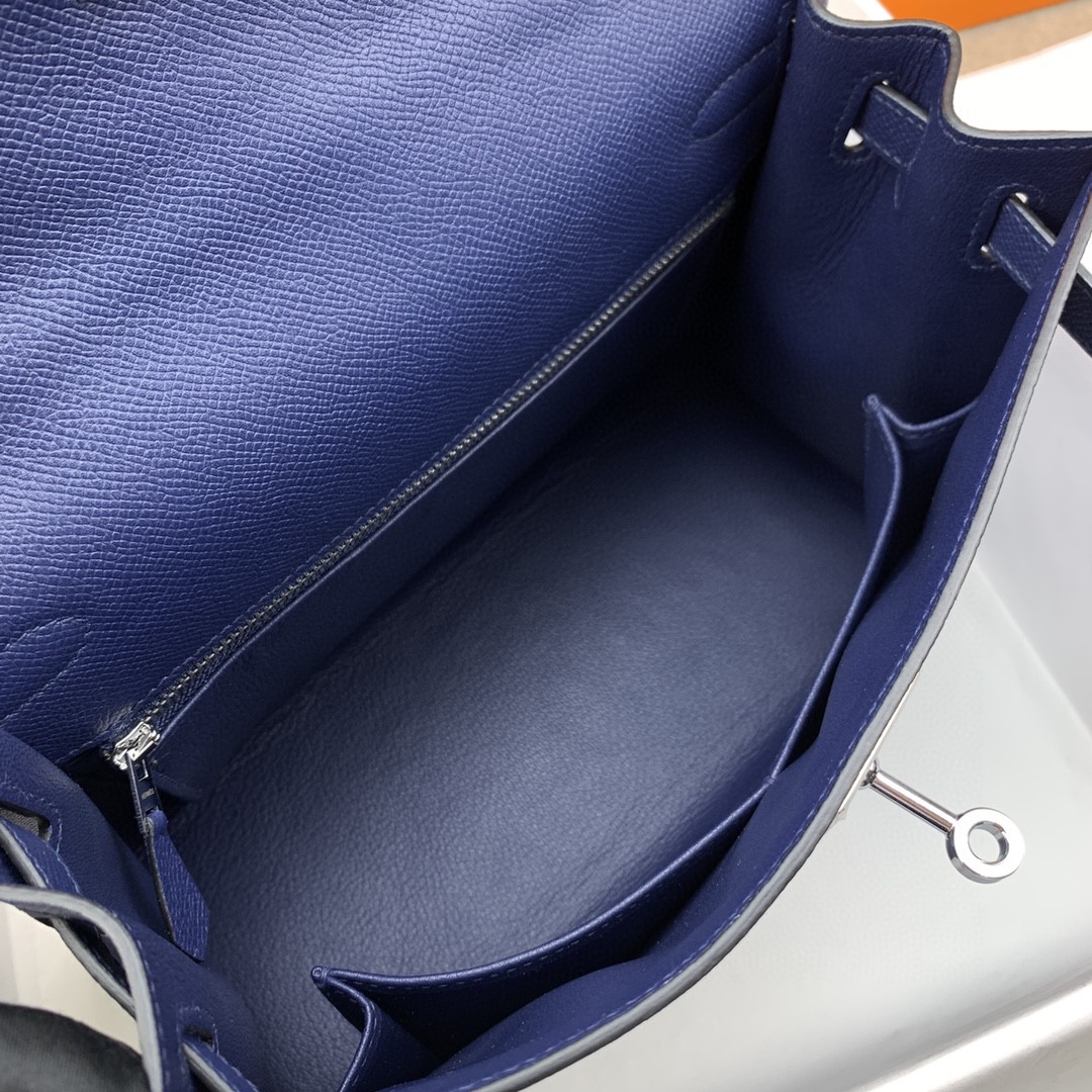 H**me5 Kelly 28 Sellier Epsom Blue Bag For Women, Women’s Handbags, Shoulder Bags 11in/28cm
