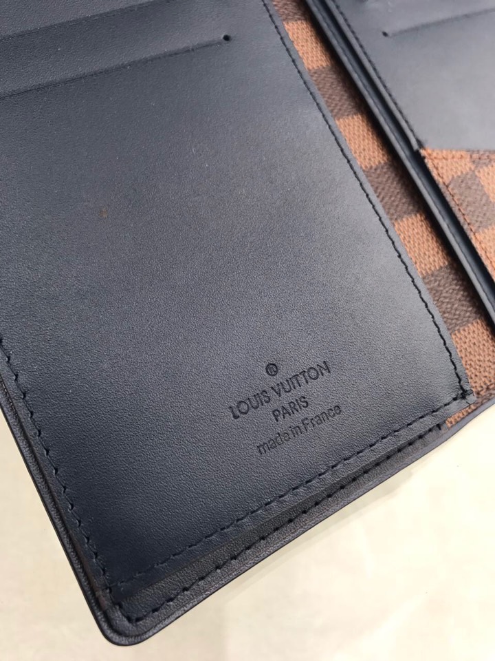 L0vis Vvtt0n Brazza Wallet Damier Ebene Canvas For Men, Men’s Wallet 7.5in/19cm LV