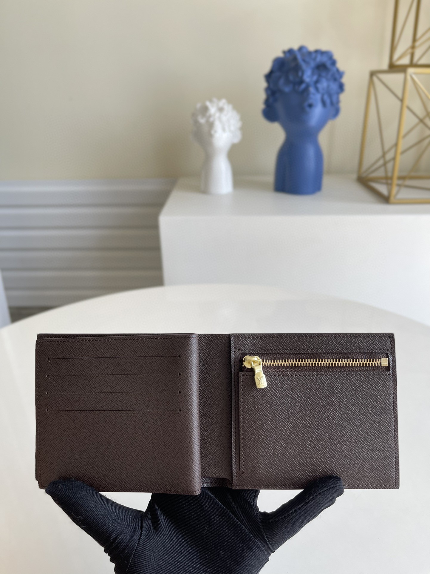 L0vis Vvtt0n Amerigo Wallet Damier Ebene For Men, Men’s Wallet 4.7in/11.5cm LV