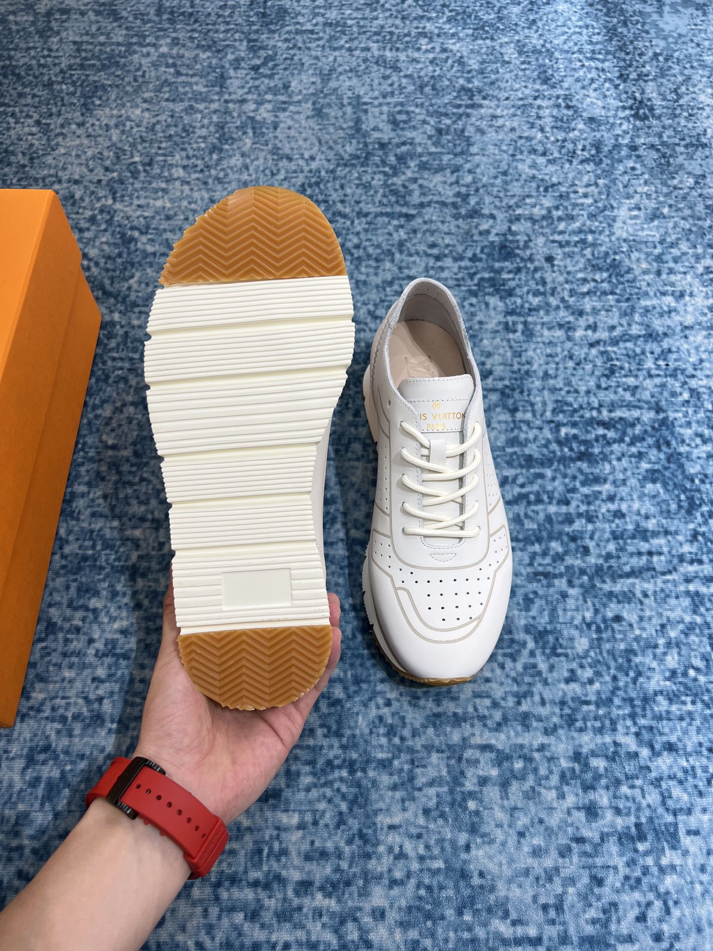 L0vis Vvtt0n Formal Dimension High Derby Rubber White For Men LV