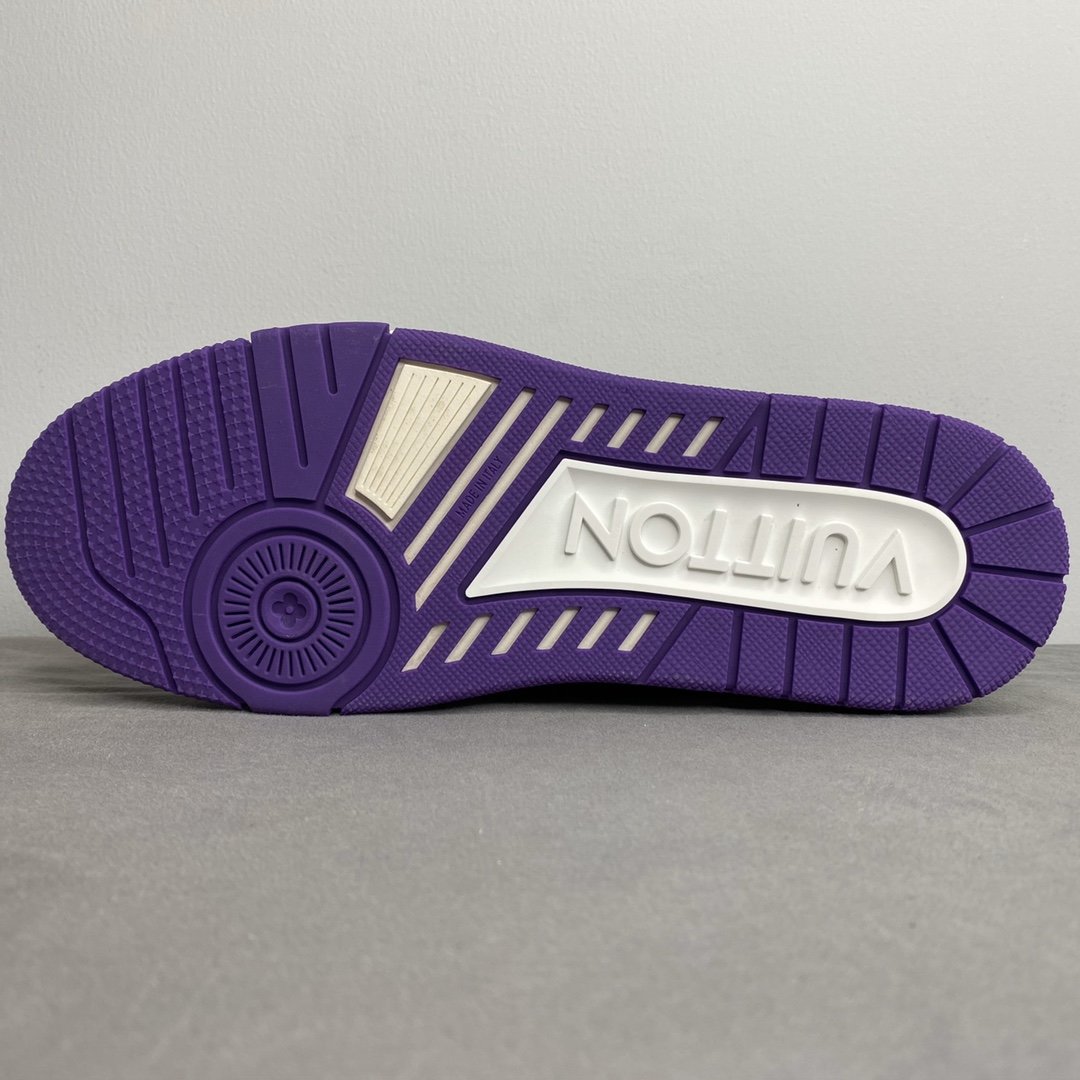L0vis Vvtt0n Trainer Sneaker Mix Of Materials White/Purple Virgil Abloh For Men LV