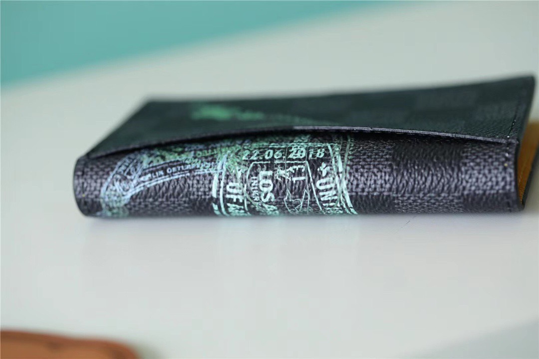 L0vis Vvtt0n Pocket Organiser Damier Graphite Canvas For Men, Men’s Wallet 4.3in/11cm LV N64602