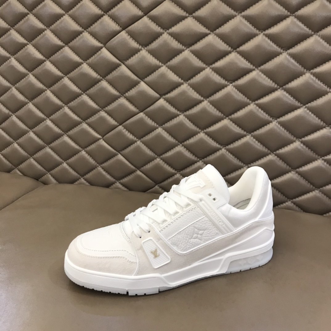 L0vis Vvtt0n Trainer Sneaker Monogram Patent Canvas White Virgil Abloh For Men LV 1A9G53