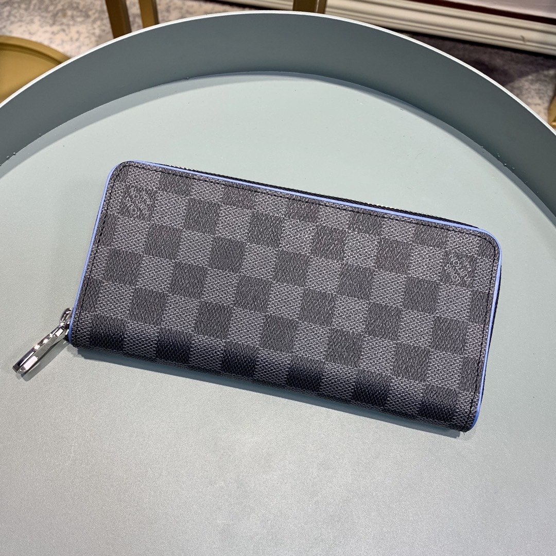 L0vis Vvtt0n Zippy Wallet Vertical Wallet Damier Graphite Canvas For Men, Men’s Wallet 7.9in/20cm LV