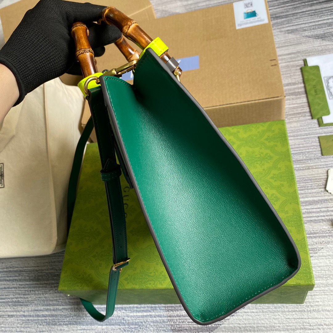 Gvc*1 Diana Medium Tote Bag Green For Women, Women’s Bags 11in/27cm GG ‎
