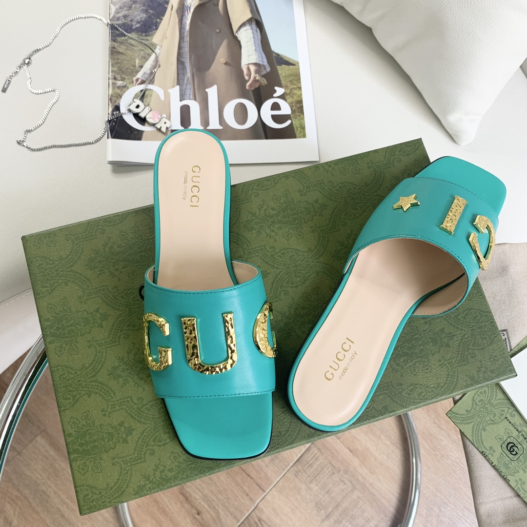 Gvc*1 Women’s ‘Gvc*1’ Slide Jade Green For Women GG ‎