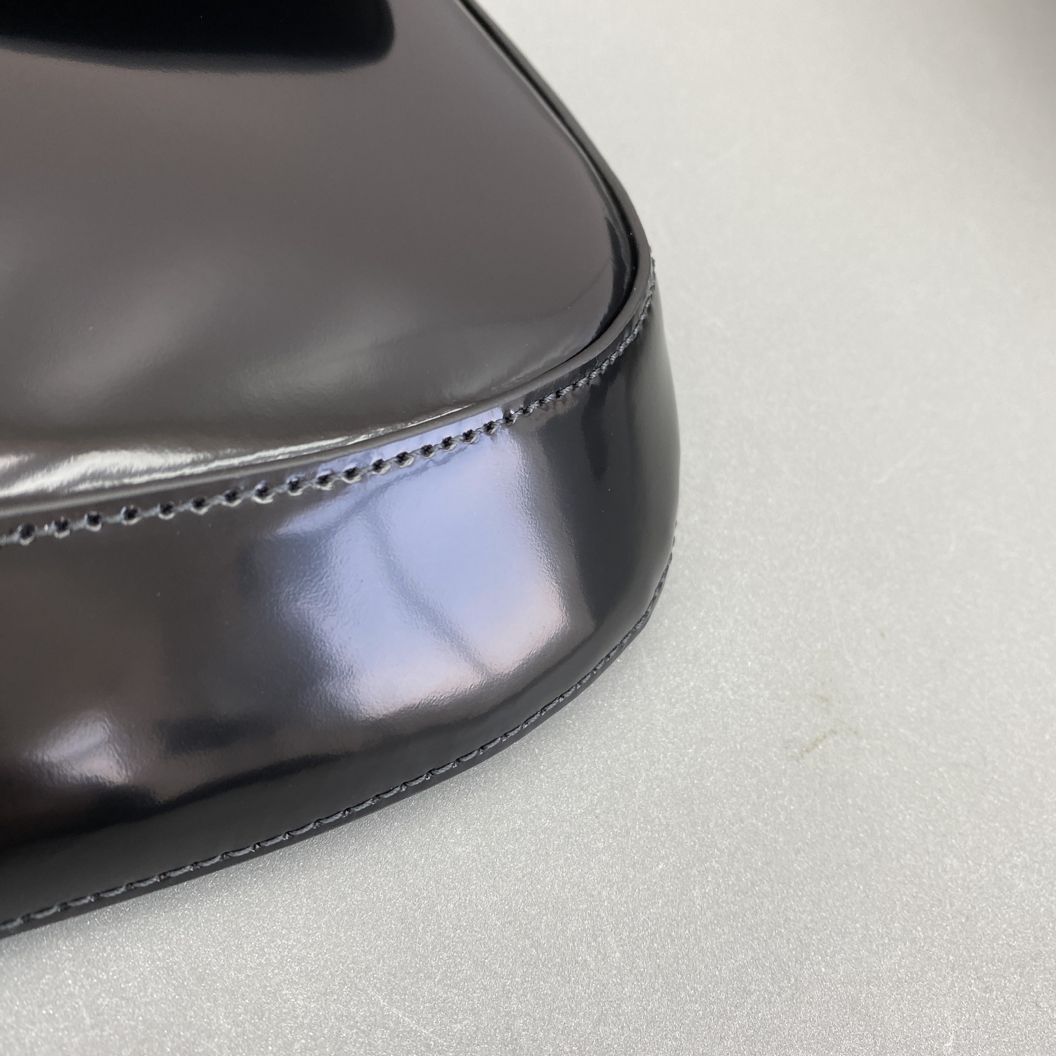 Pra*a Cleo Brushed Shoulder Bag With Flap Black For Women, Women’s Bags 8.6in/22cm 1BD311_ZO6_F0002_V_OOO