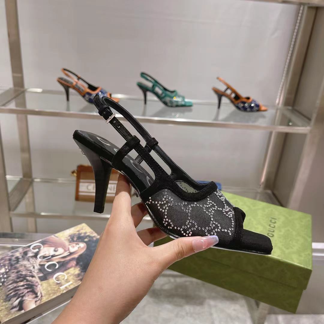 Gvc*1 Women’s GG Slingback Mid-Heel Pump Black For Women GG