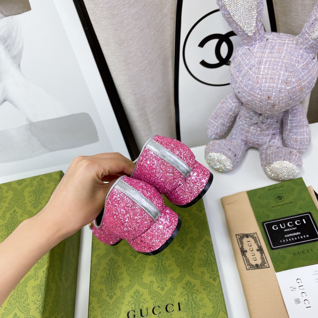 Gvc*1 Lovelight Crystal Ballet Flat With Horsebit Silver For Women GG