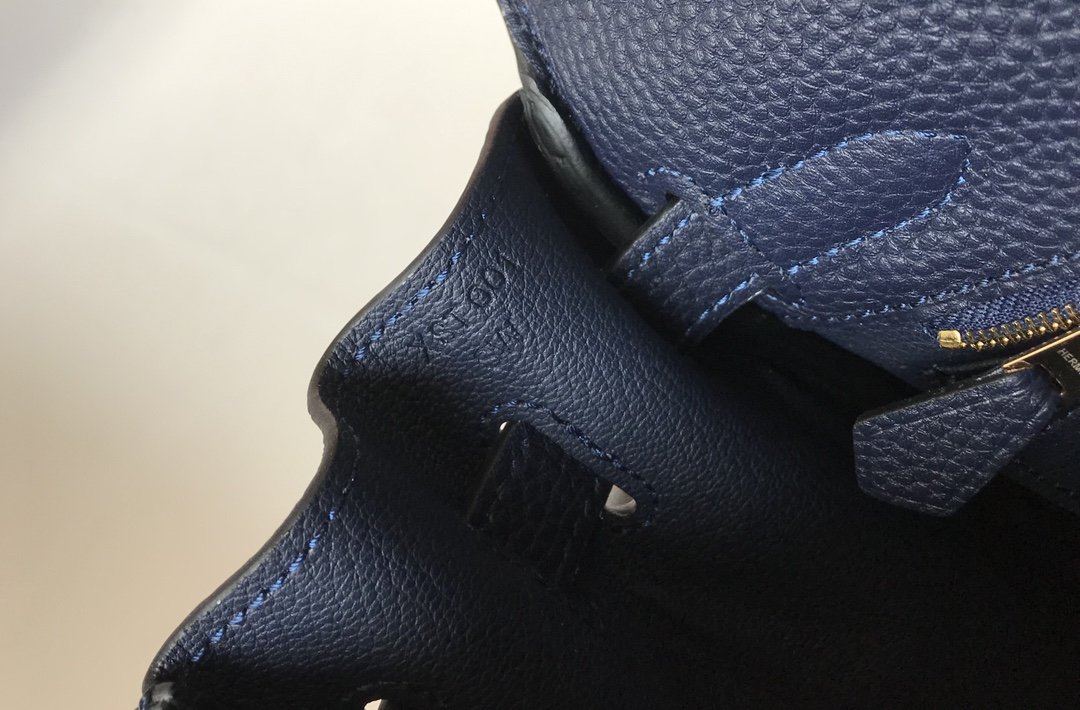 H**me5 Kelly 32 Taurillon Clemence Blue Nuit Bag For Women, Women’s Handbags, Shoulder Bags 12.5in/32cm