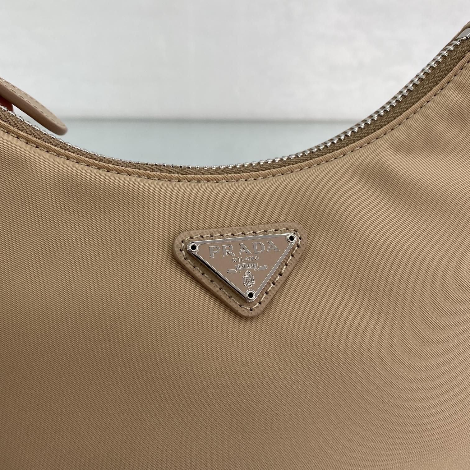 Pra*a Re-Edition 2005 Saffiano Leather Bag Beige For Women, Women’s Bags 8.6in/22cm