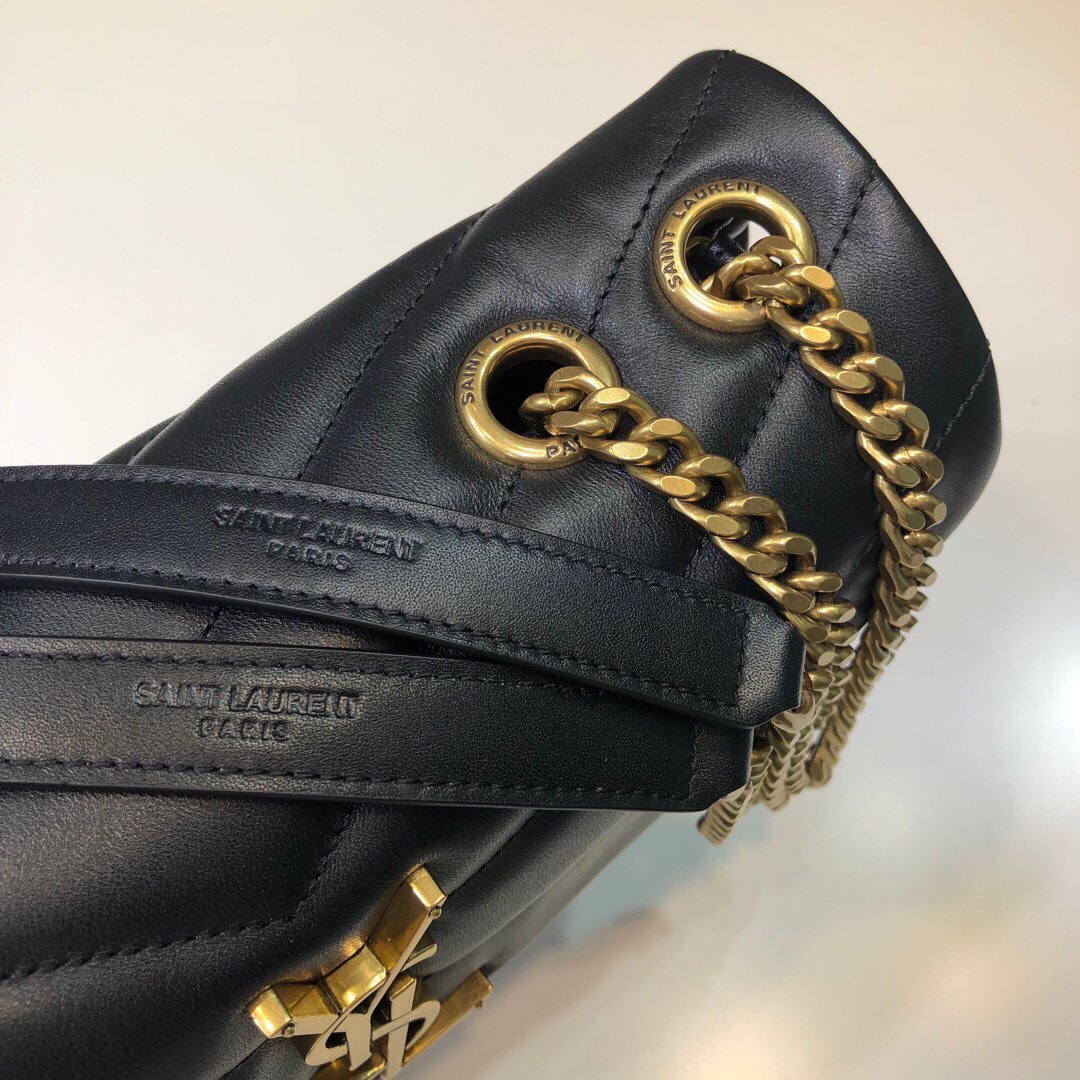 Sa1nt Lau*nt Loulou Small Chain Bag In Matelassé “Y” Black For Women 9.8in/23cm Y51 494699DV7271000