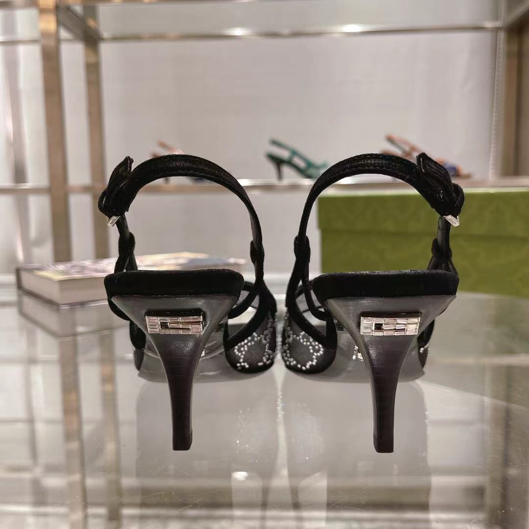 Gvc*1 Women’s GG Slingback Mid-Heel Pump Black For Women GG