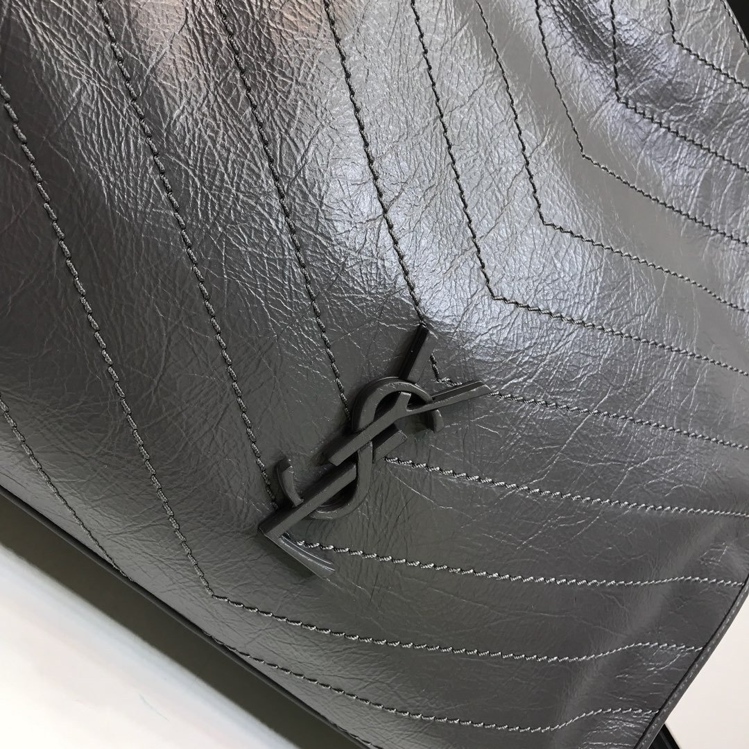 Sa1nt Lau*nt Niki Medium Shopping Bag Gray For Women 12.6in/32cm Y51 577999