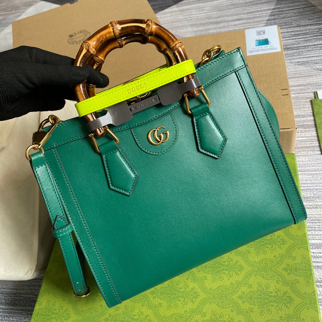 Gvc*1 Diana Medium Tote Bag Green For Women, Women’s Bags 11in/27cm GG ‎
