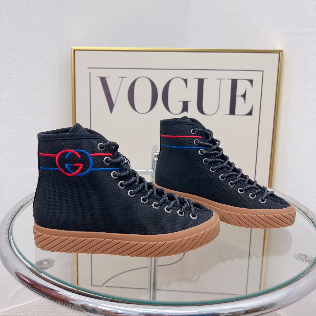 Gvc*1 Women’s Interlocking G High-Top Sneaker Black For Women GG