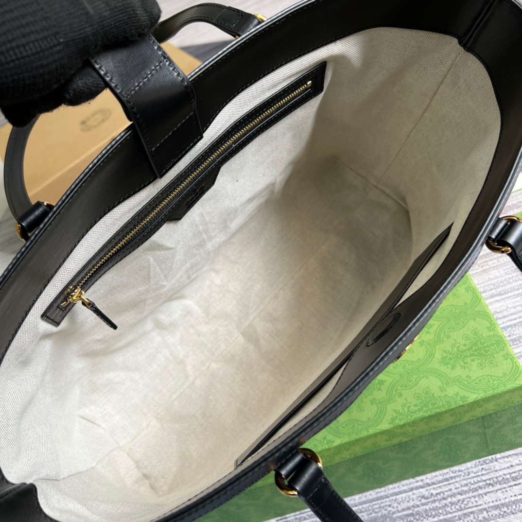 Gvc*1 GG Medium Tote Black For Women, Women’s Bags 15in/38cm GG 631685 UM8IG 1000