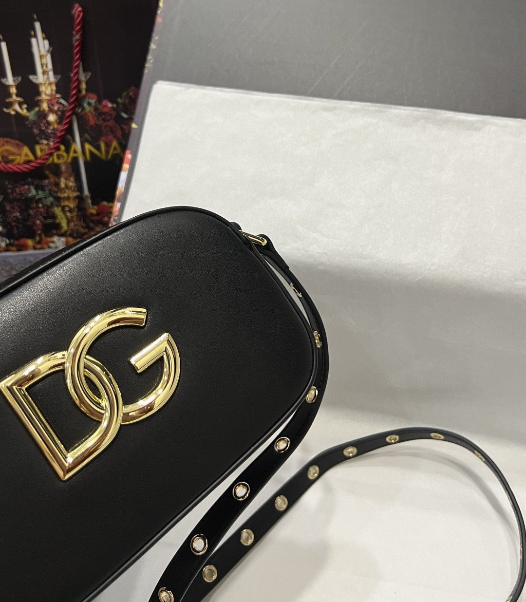 Dolce & Gabbana Crossbody 3.5 Bag Black For Women 7.5in/19cm DG BB7095AW57680999