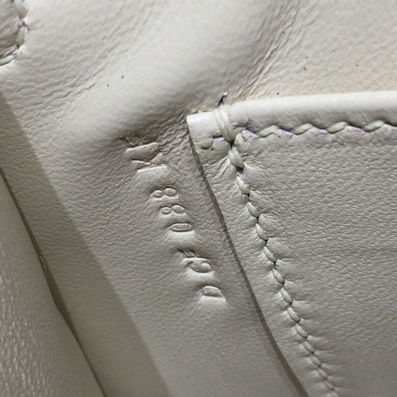 H**me5 Mini Kelly White For Women Gold Toned Hardware 7.5in/19cm