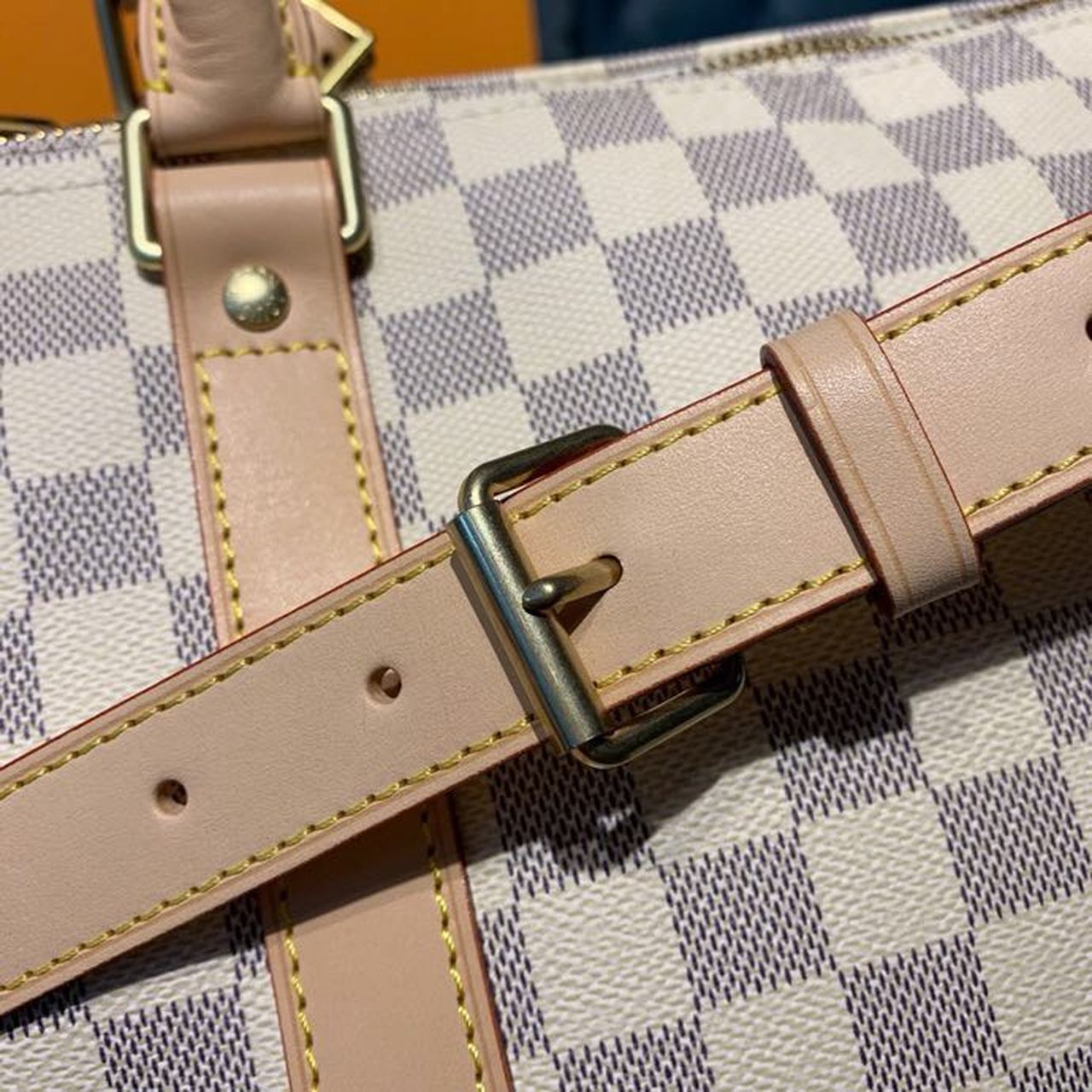 L0vis Vvtt0n Keepall Bandouliere 45 Damier Azur Canvas Travel Bags 17.7in/45cm LV N41430