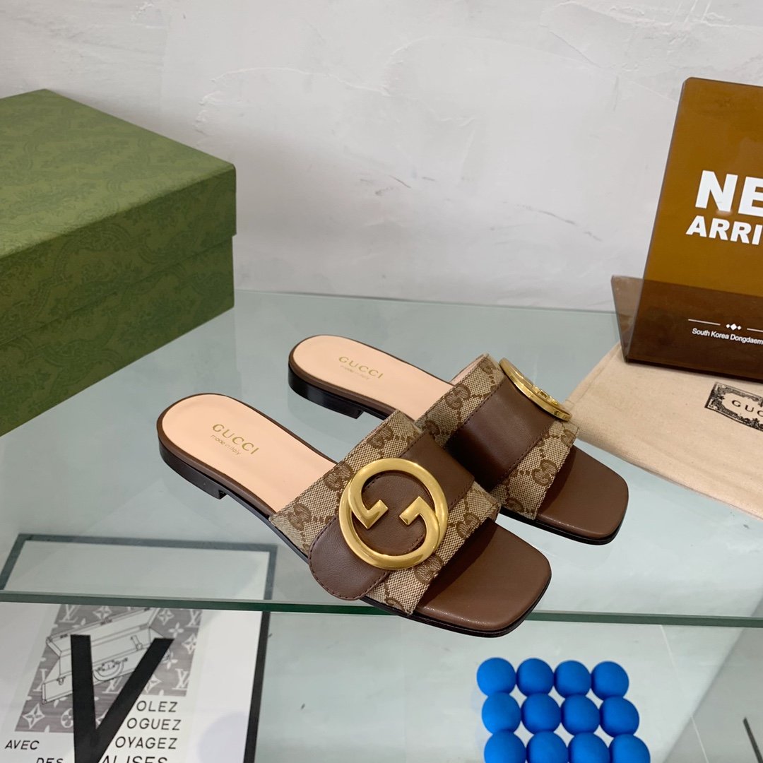 Gvc*1 Blondie Matelasse Canvas Slide Sandal Red For Women GG