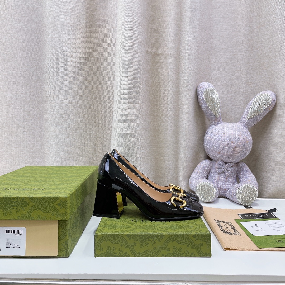 Gvc*1 Women’s Mid-Heel Ballet Flat With Horsebit Black For Women GG