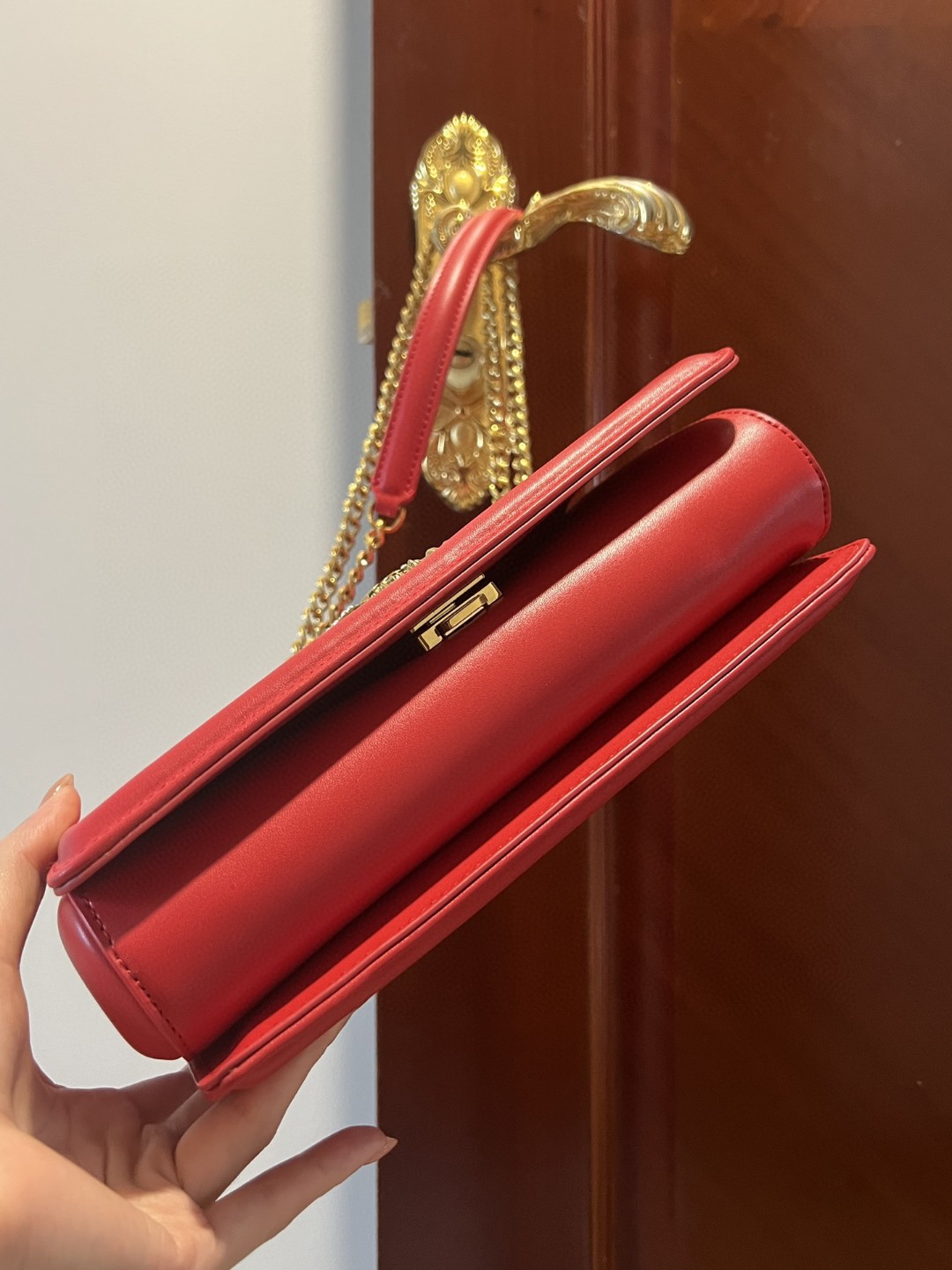 Dolce & Gabbana Large Devotion Bag In Quilted Nappa Red For Women 10in/26cm DG BB6651AV96787124