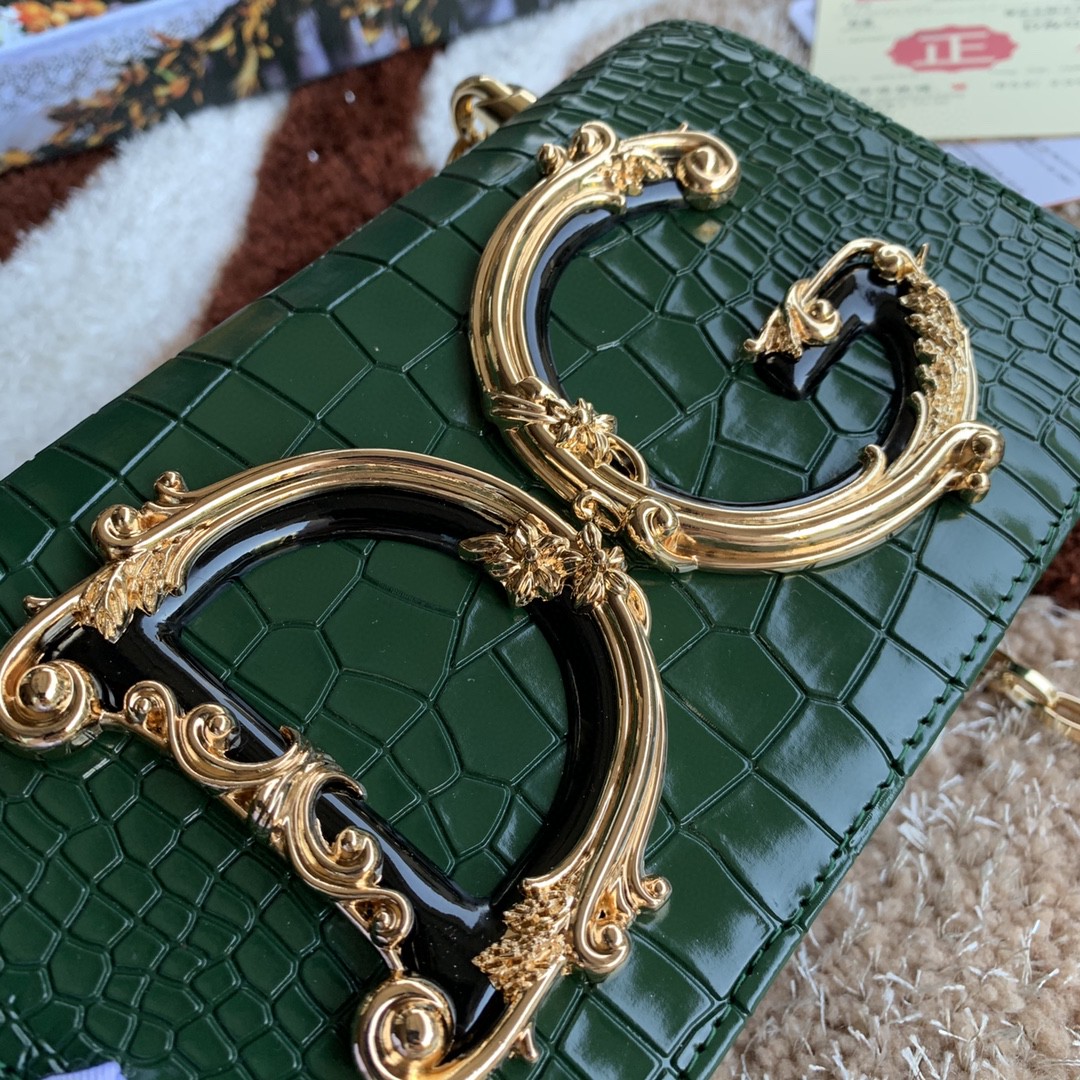 Dolce & Gabbana DG Girls Cross Body Bag Dark Green For Women 8.3in/21cm DG