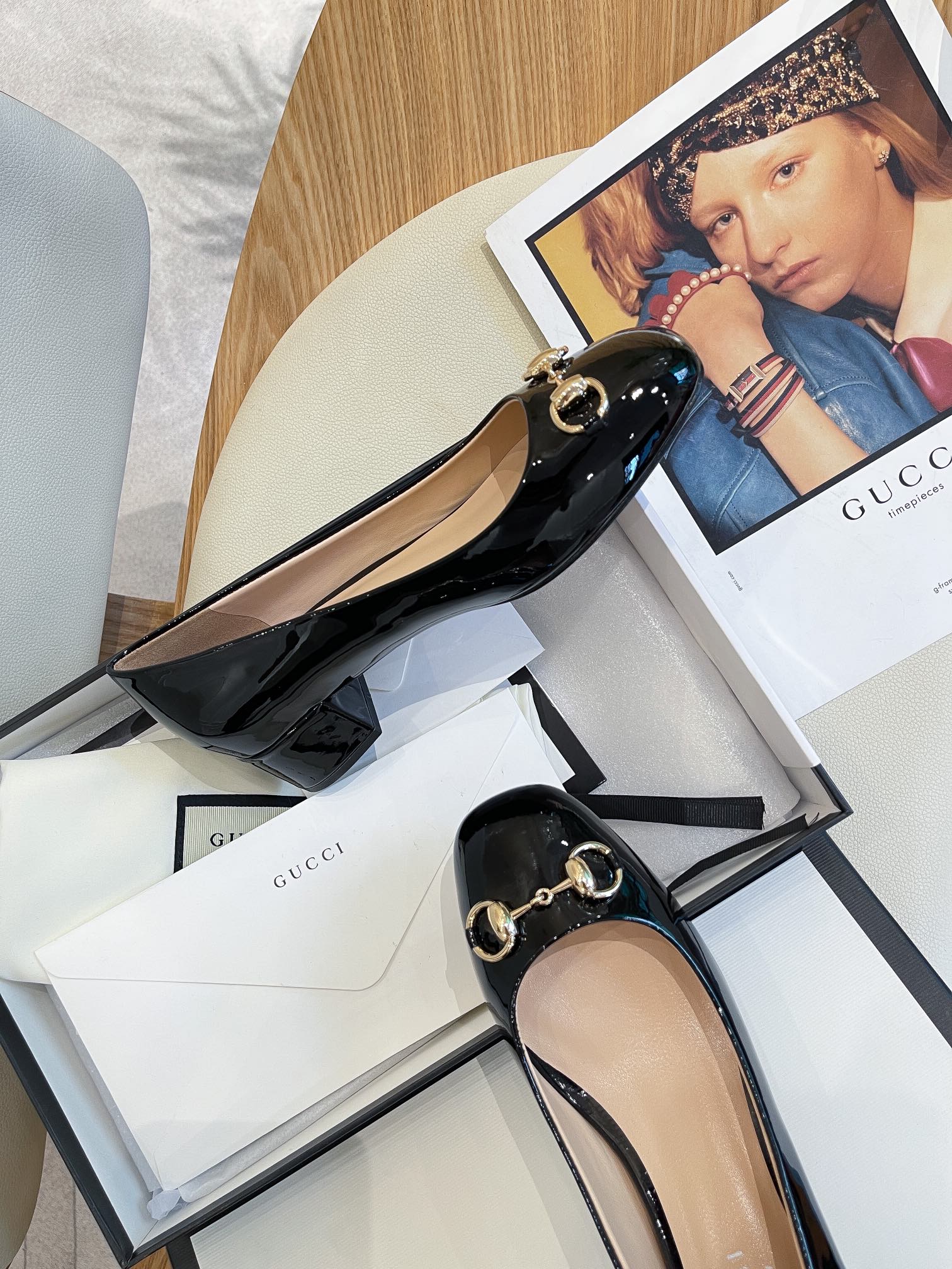 Gvc*1 Women’s Ballet Flat With Horsebit Black For Women GG